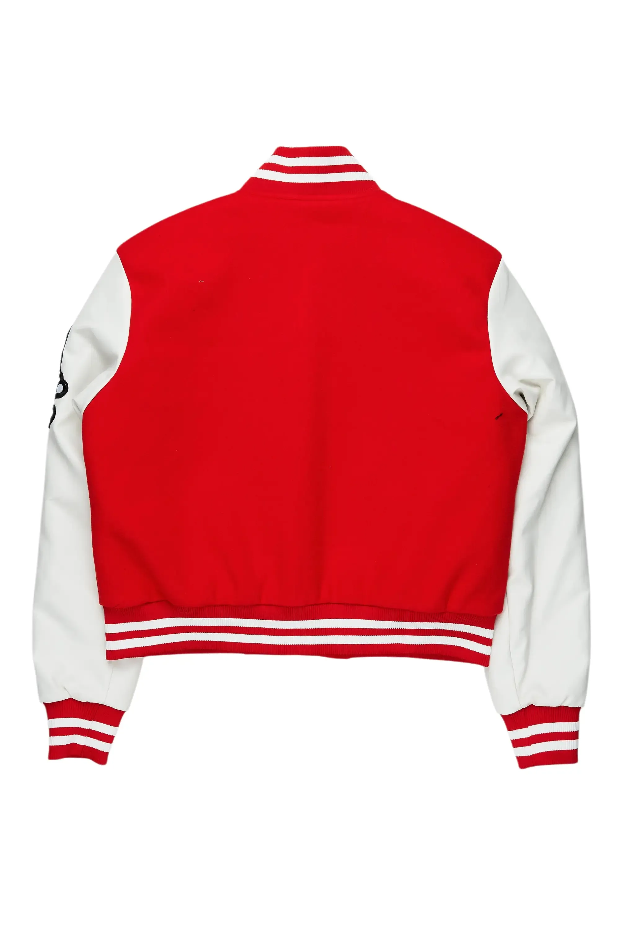 Aniya Red Oversized Varsity Jacket