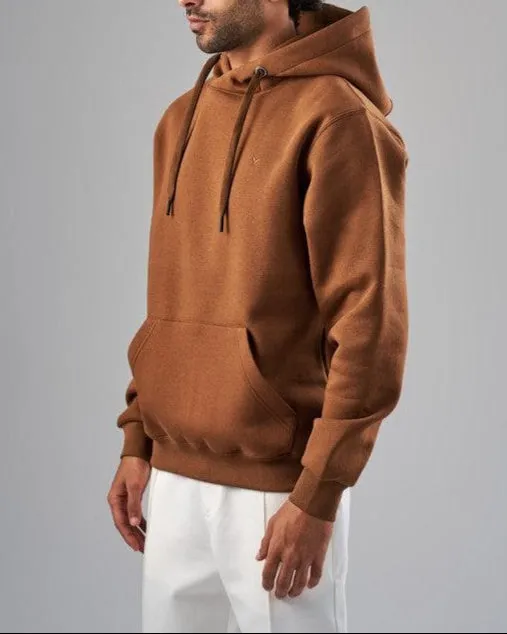 BASIC HOODIE  - BROWN