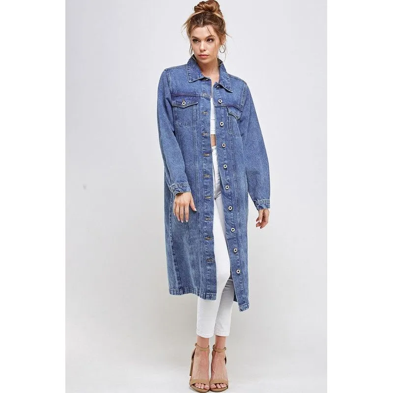 BLUE AGE Non-Stretch Third Quarter Denim Jacket