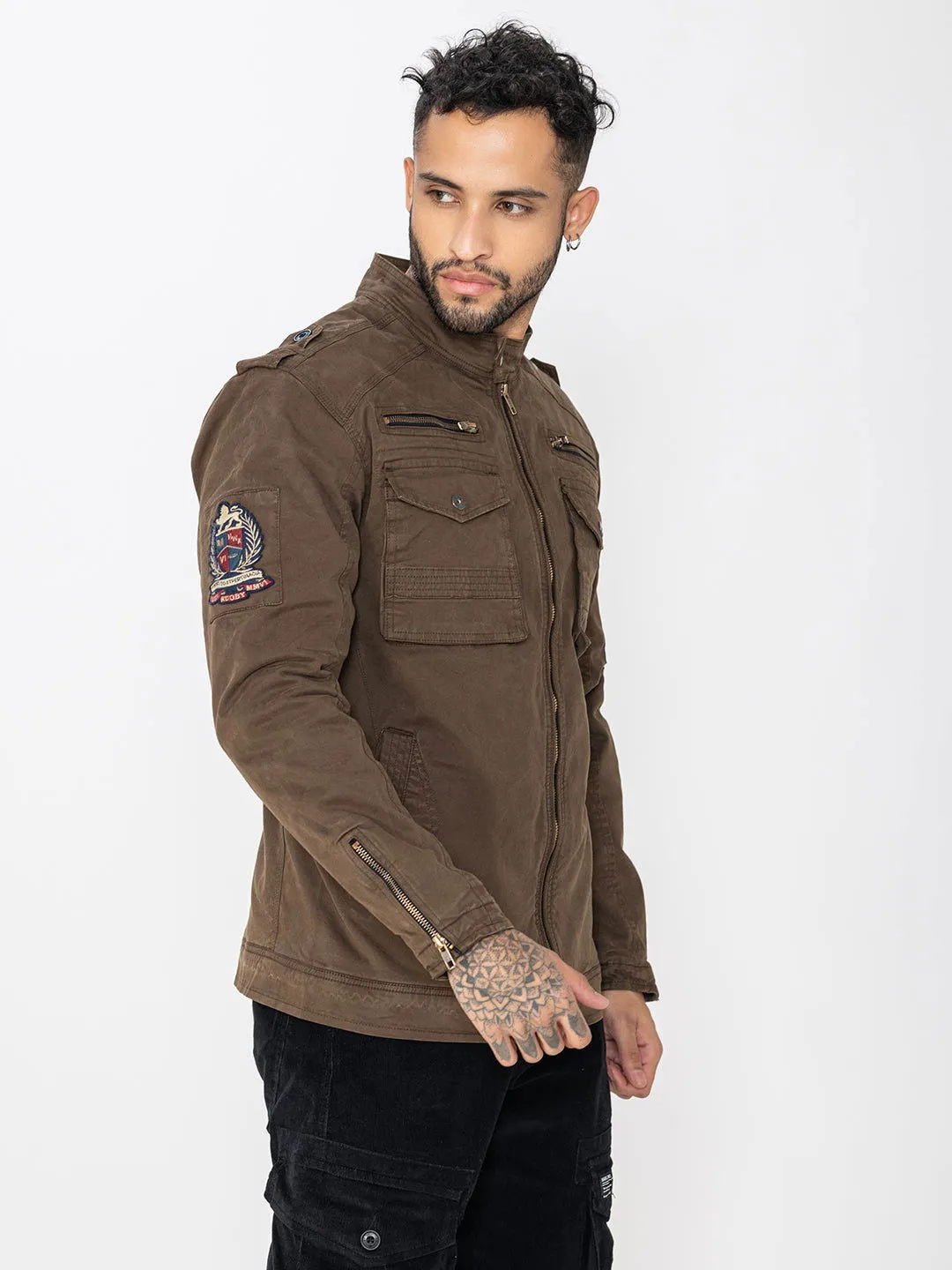 BROWN UTILITY JACKET