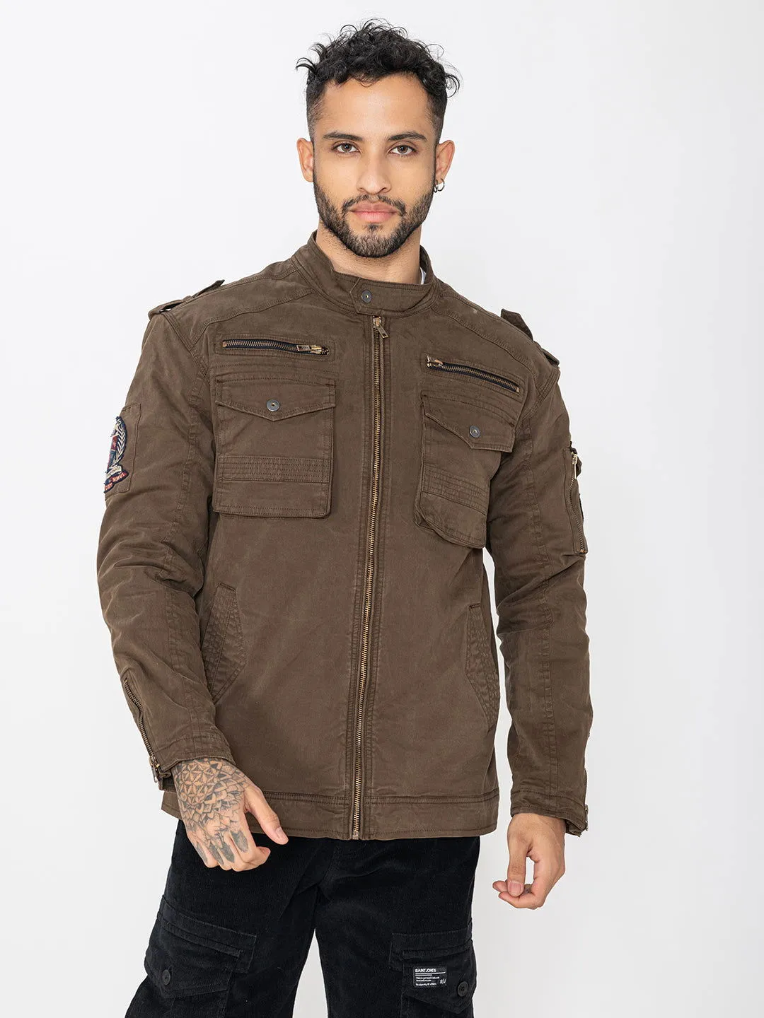 BROWN UTILITY JACKET