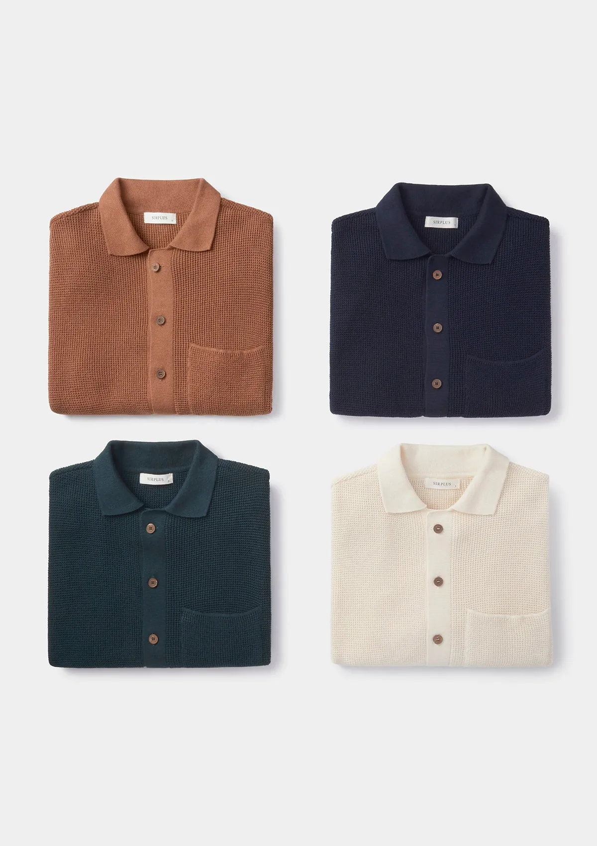 Caramel Waffle Knit Polo