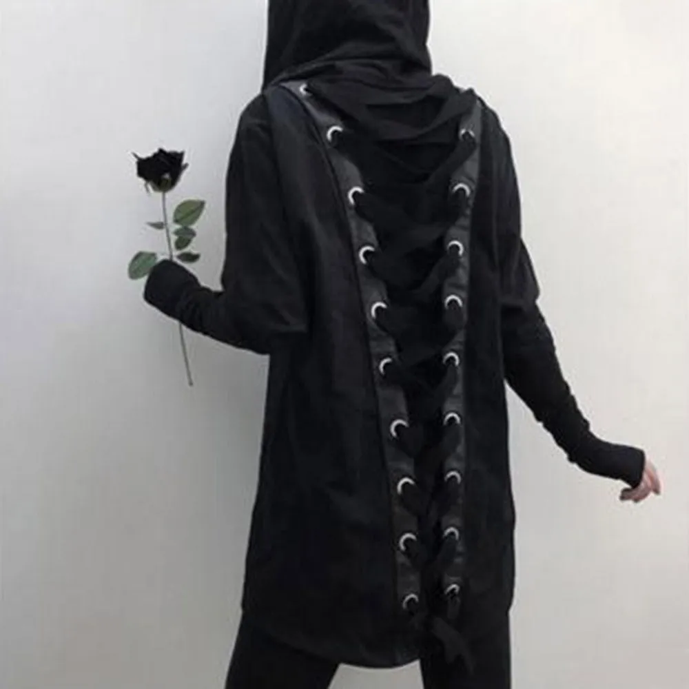 Casual Gothic Punk Hooded Sweatshirts