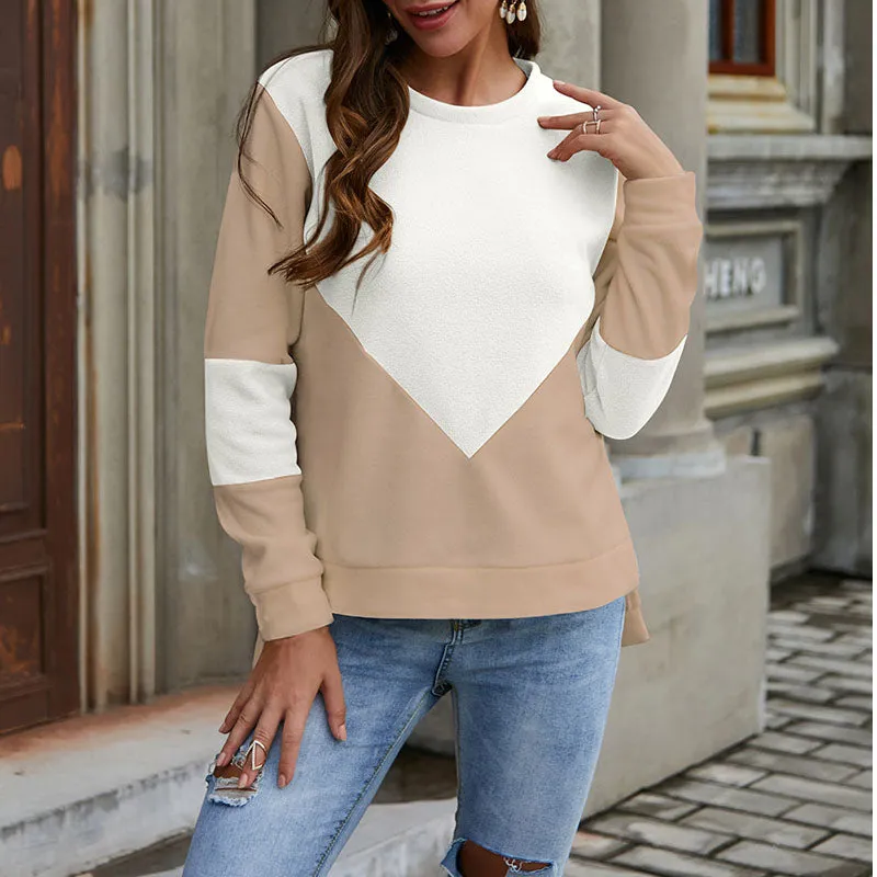 Crewneck Colorblock High Low Sweatshirt