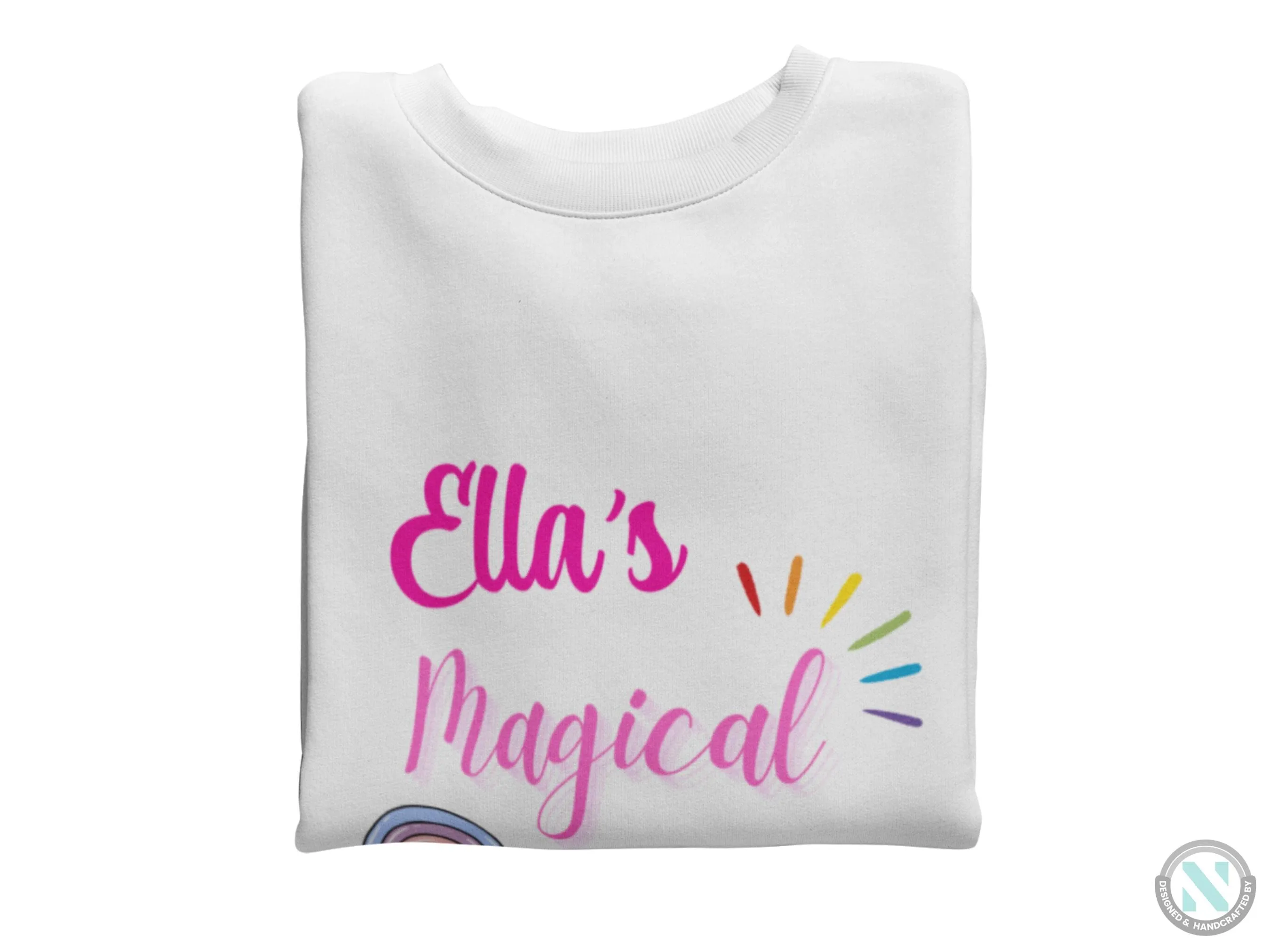 Custom Name Toddler Girls Sweatshirt Gift with Magical Day Text