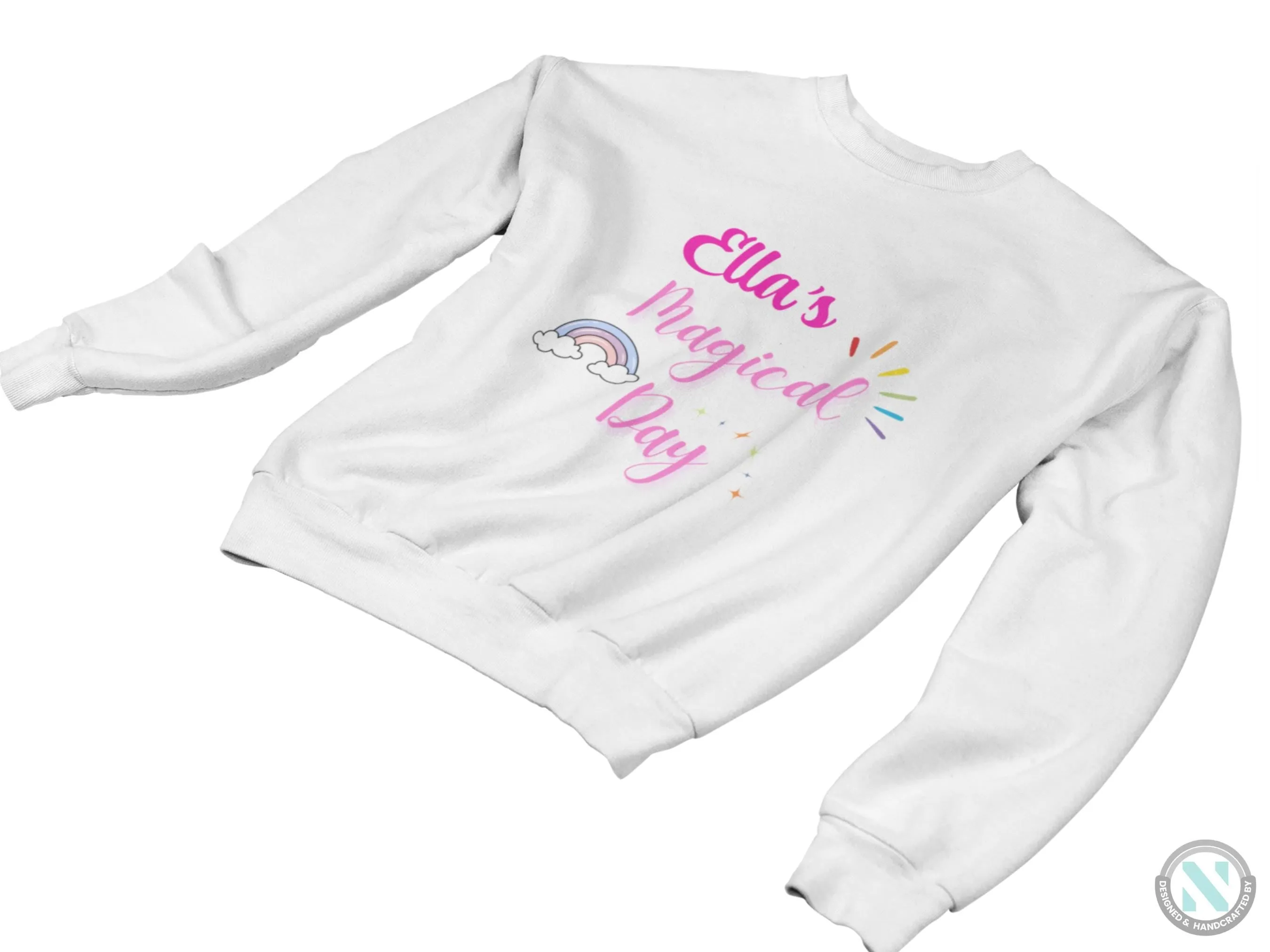 Custom Name Toddler Girls Sweatshirt Gift with Magical Day Text