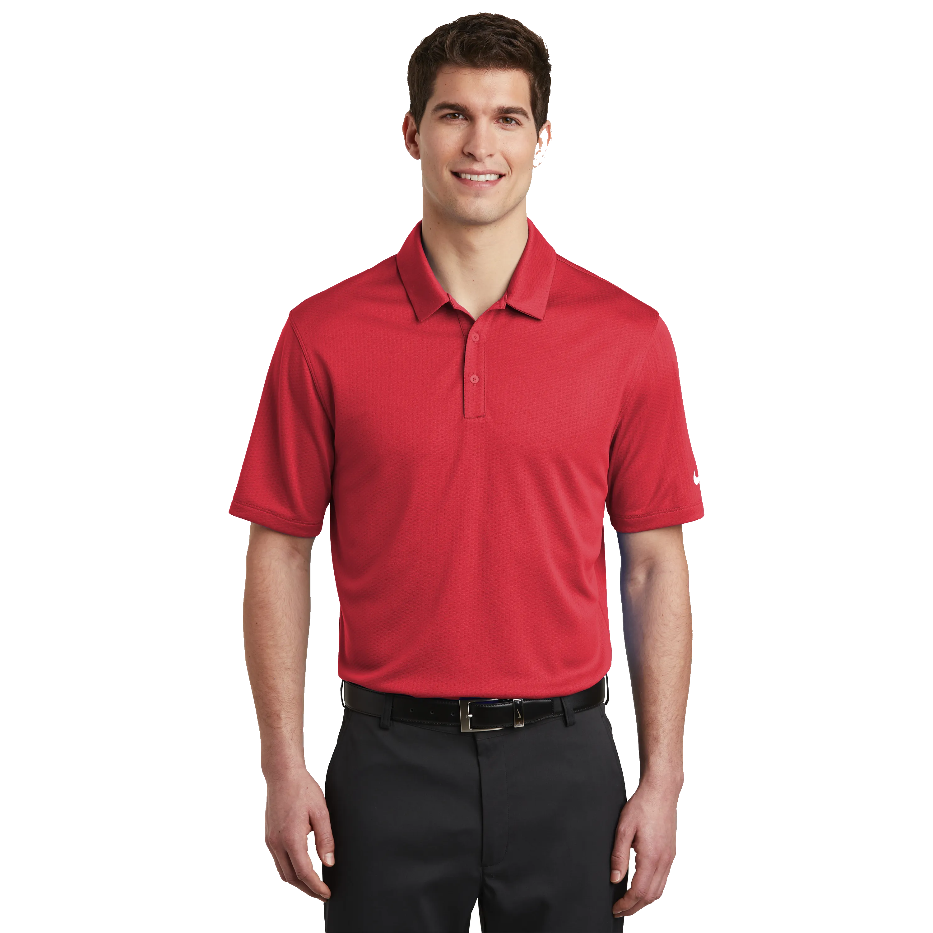 D1904M Mens Dri-FIT Hex Textured Polo