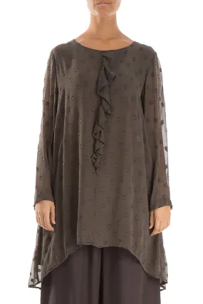 Dotty Decorated Ash Silk Tunic