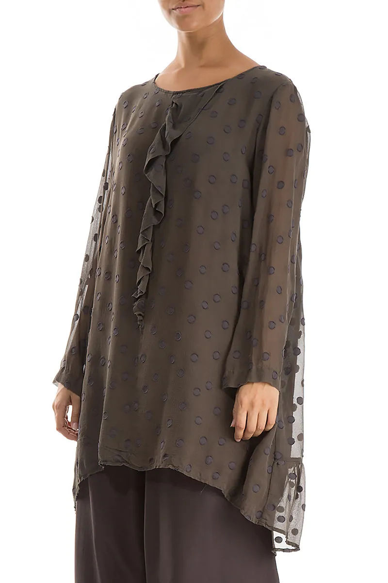 Dotty Decorated Ash Silk Tunic