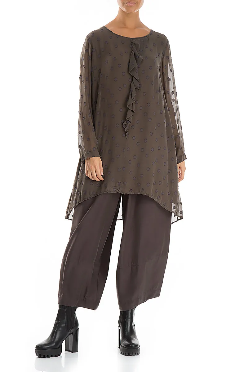 Dotty Decorated Ash Silk Tunic