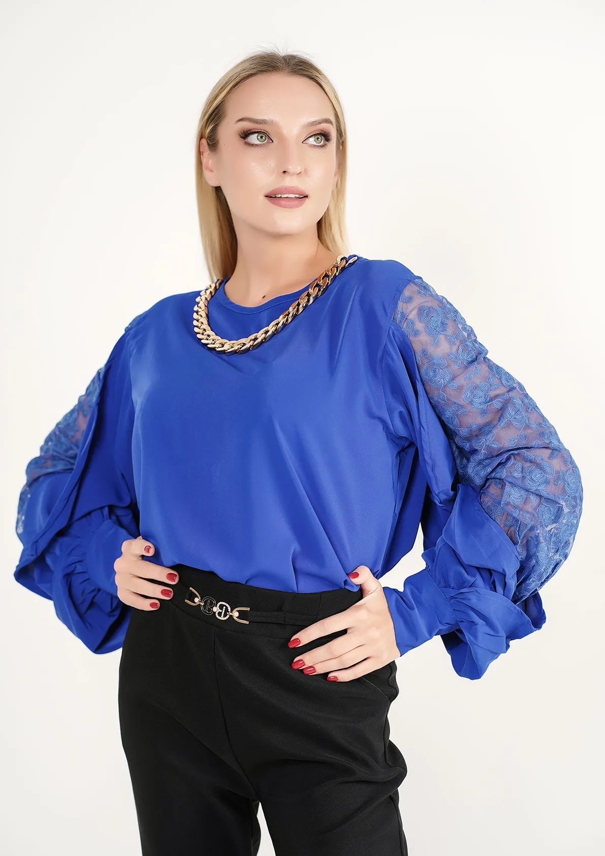 Enchanted Elegance Sheer Sleeve Top