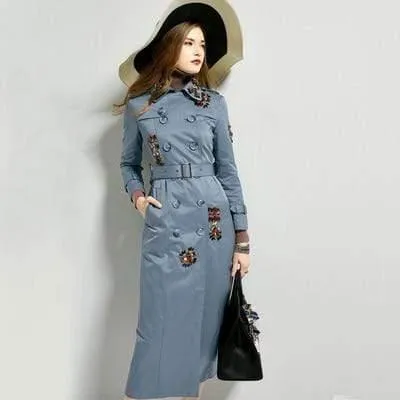 England Style Autumn Spring Trench Coat