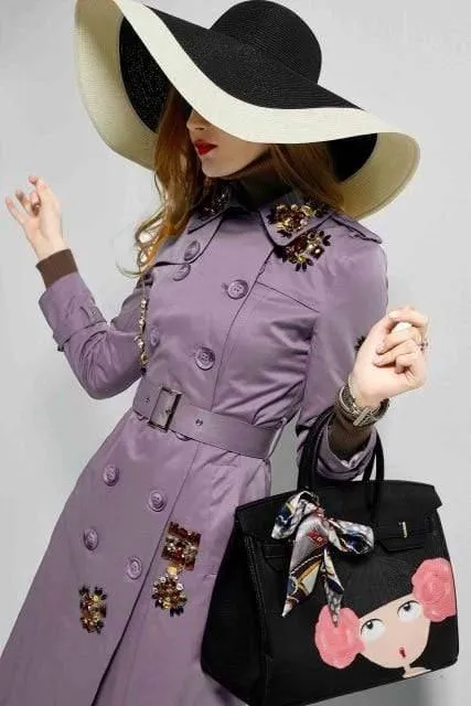 England Style Autumn Spring Trench Coat