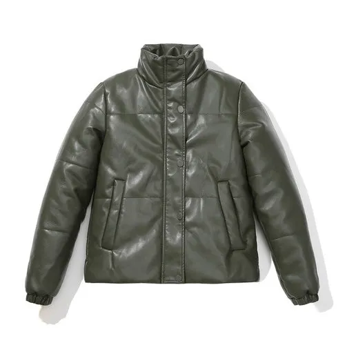 Fashion Bomber PU Leather Jacket