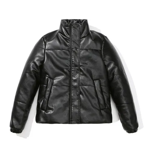 Fashion Bomber PU Leather Jacket