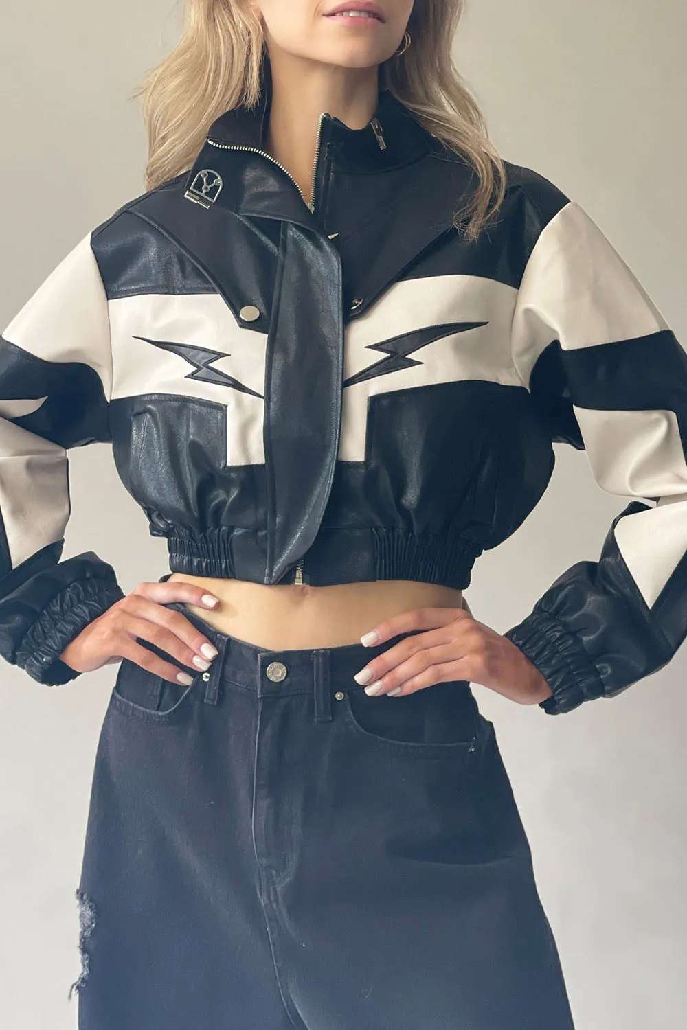 Flash Biker Crop Jacket