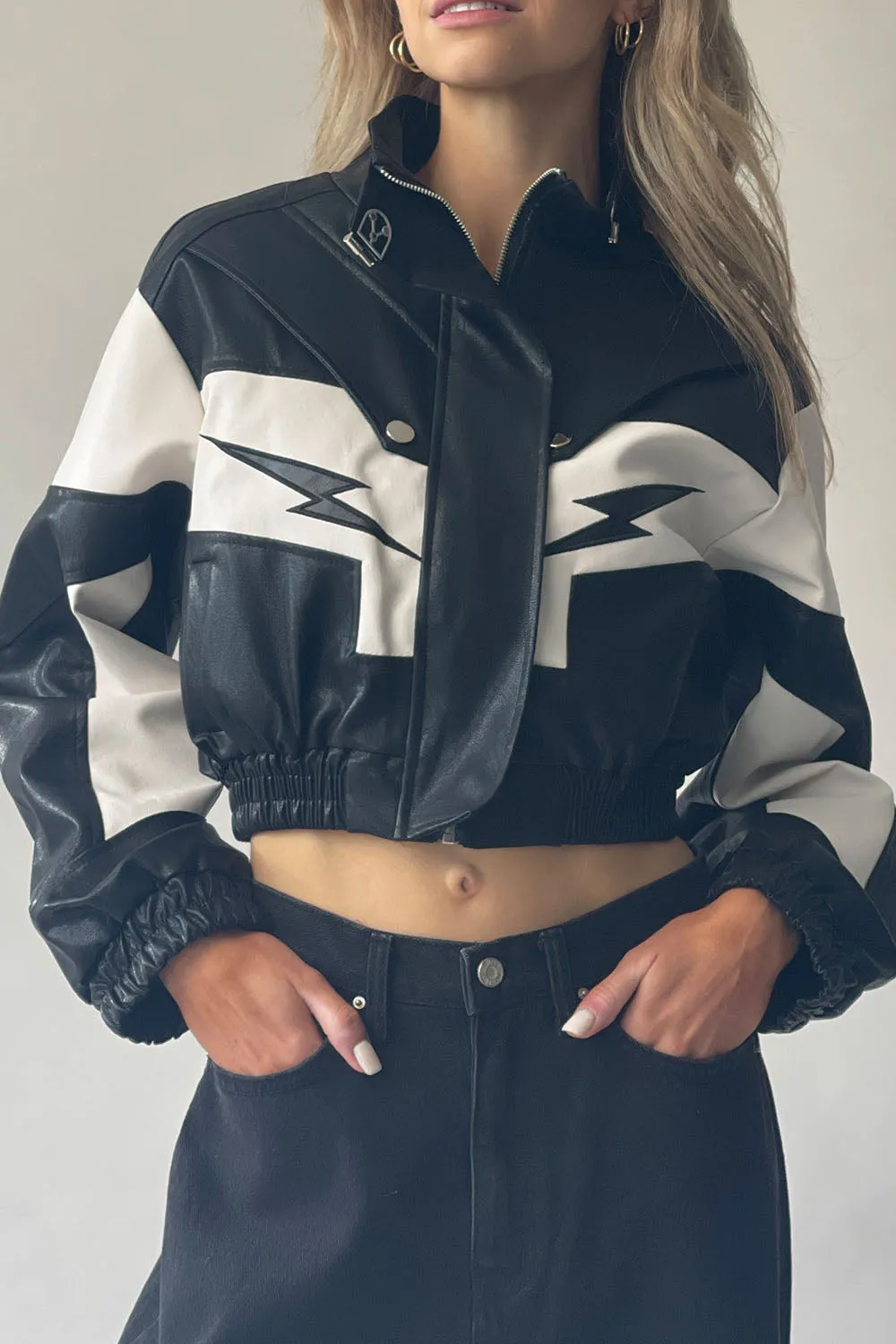 Flash Biker Crop Jacket