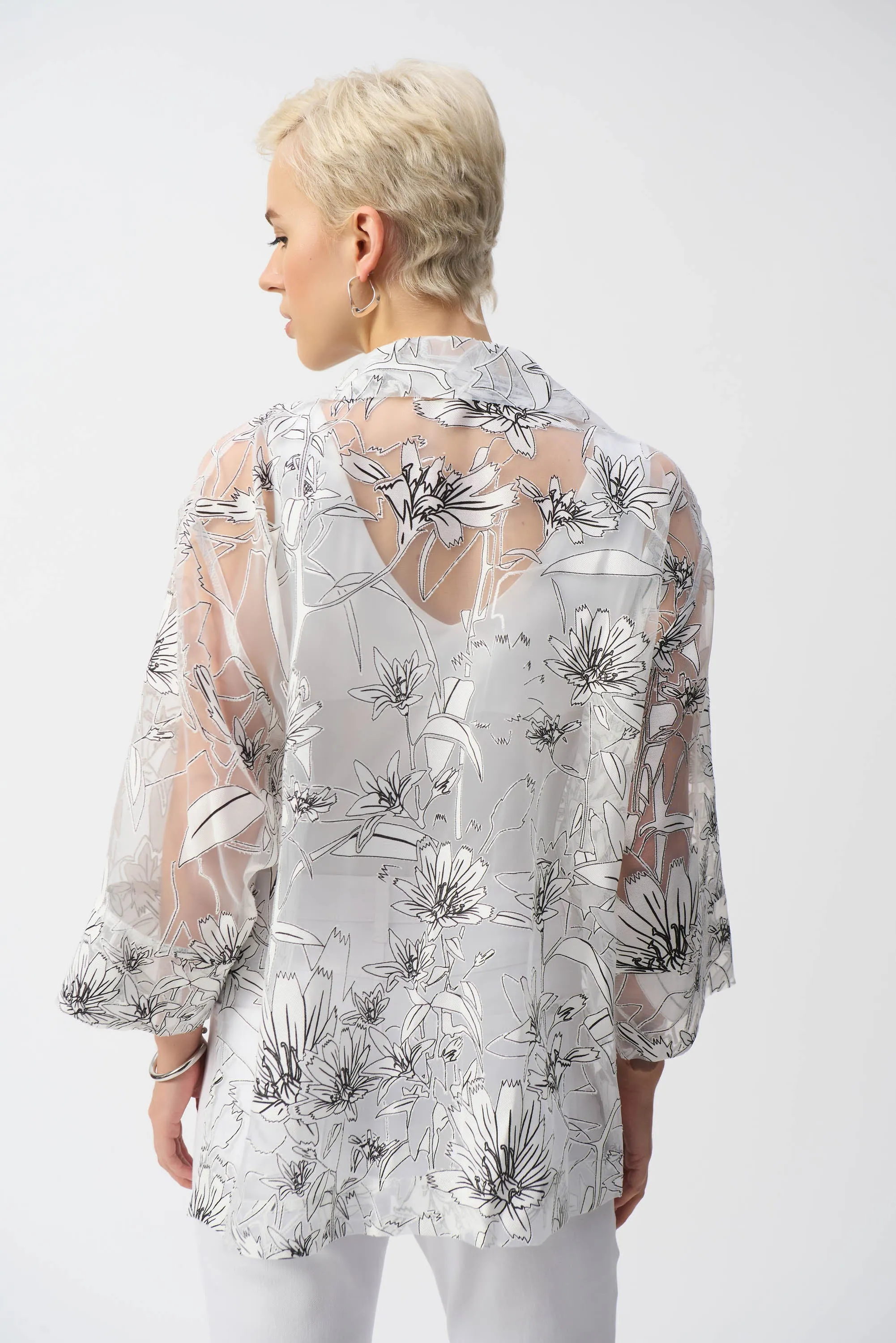 Floral Print Organza Jacket