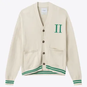 Forrest Cotton Intarsia Cardigan (Ivory   Sports Green)