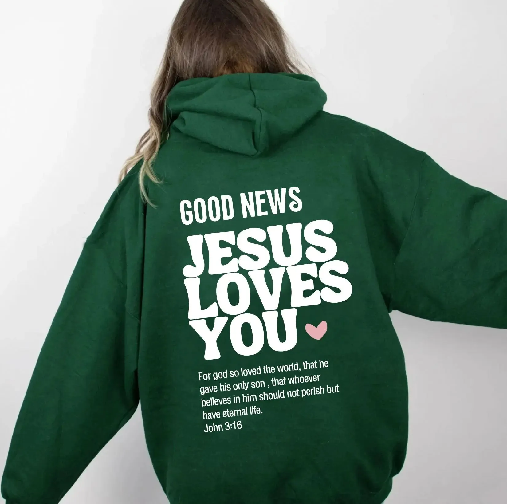 GOOD NEWS - JESUS LOVES YOU Hoodie – Faith-Inspired Christian Apparel