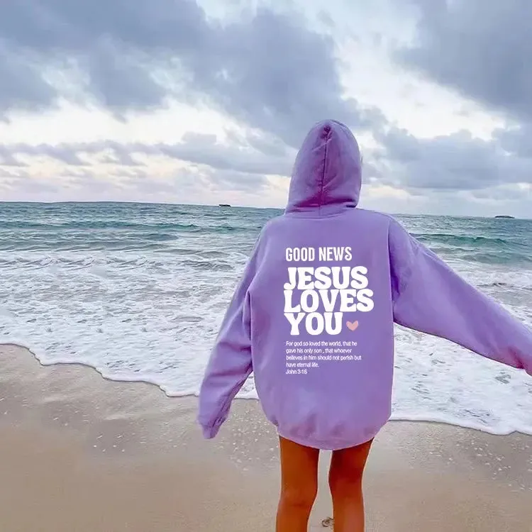 GOOD NEWS - JESUS LOVES YOU Hoodie – Faith-Inspired Christian Apparel