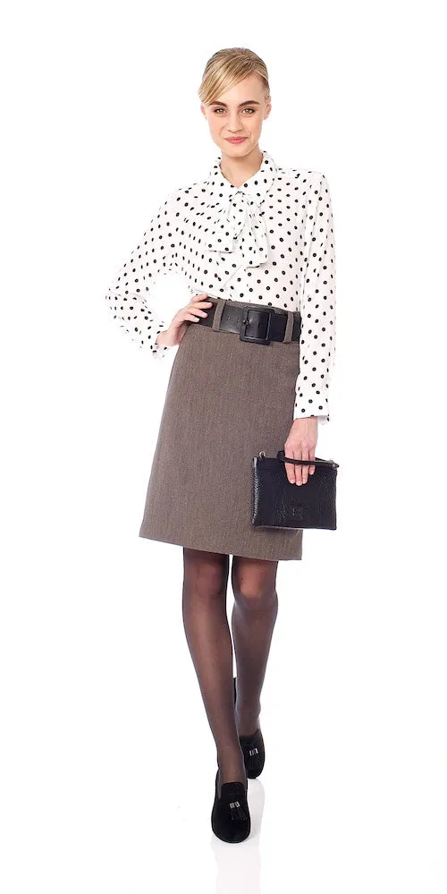 Greta Skirt, truffle