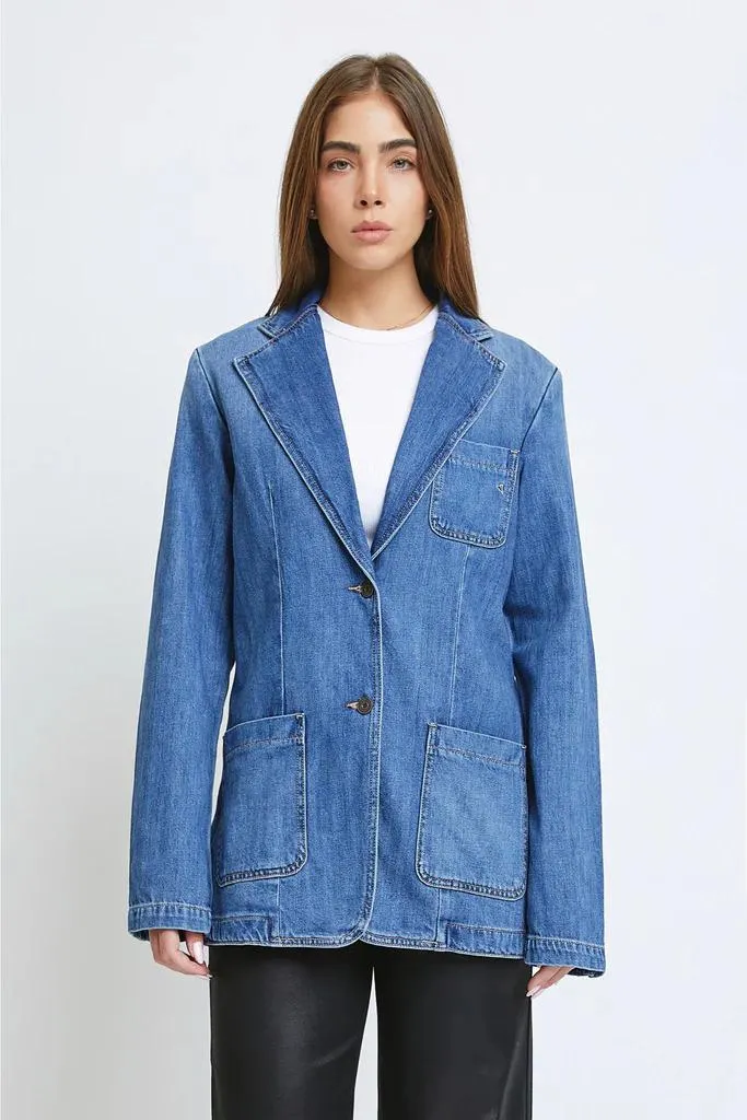 Hidden Denim Blazer