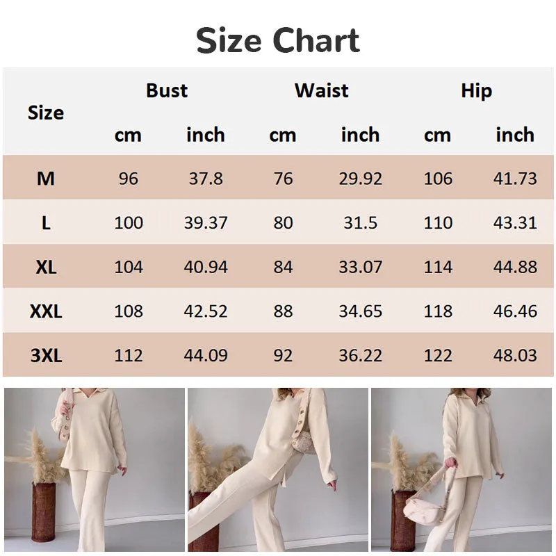 Hot Sale 50% OFF🎁V-Neck Casual Slit Knitted Two-Piece Set🎁