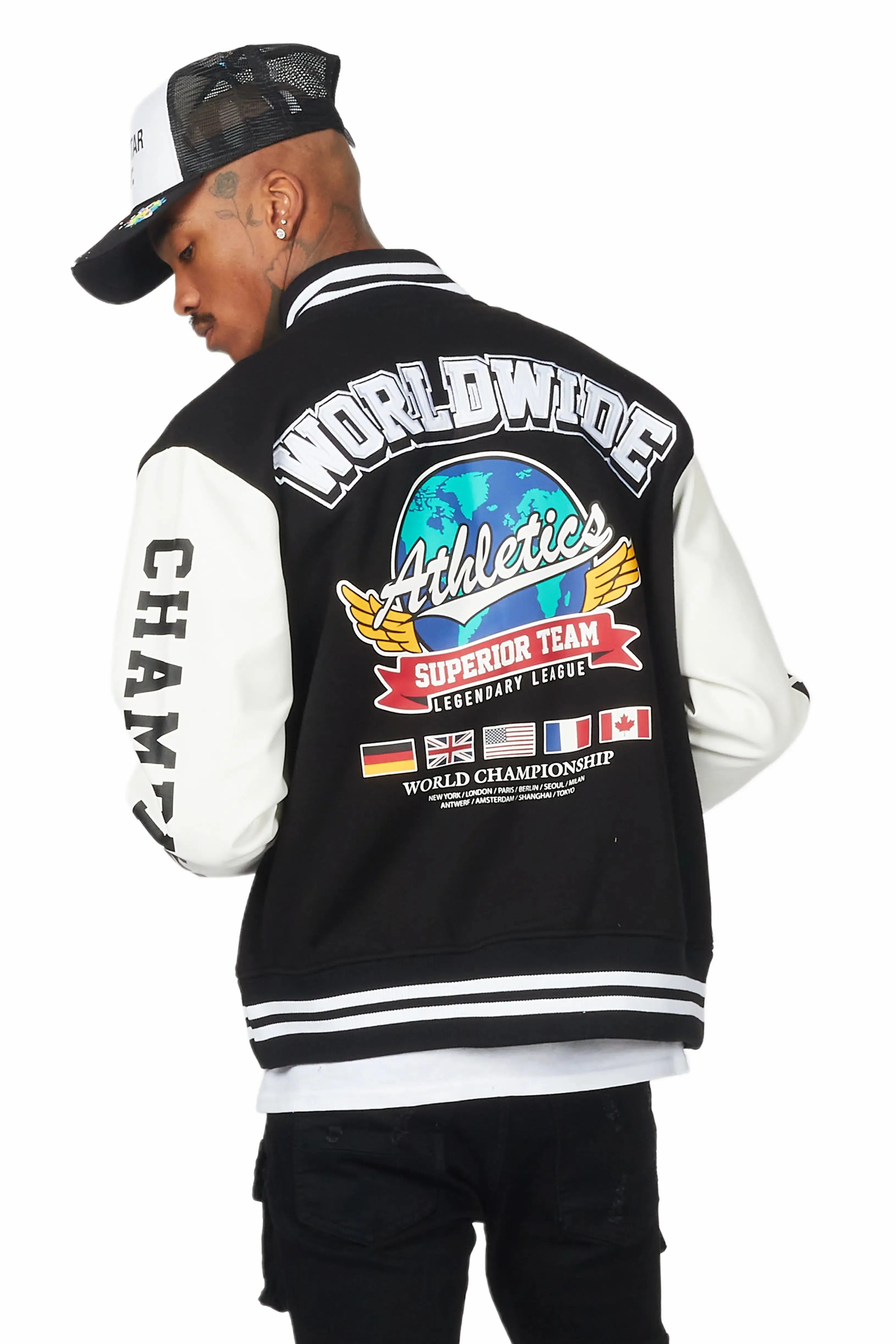 Izumi Black Varsity Jacket