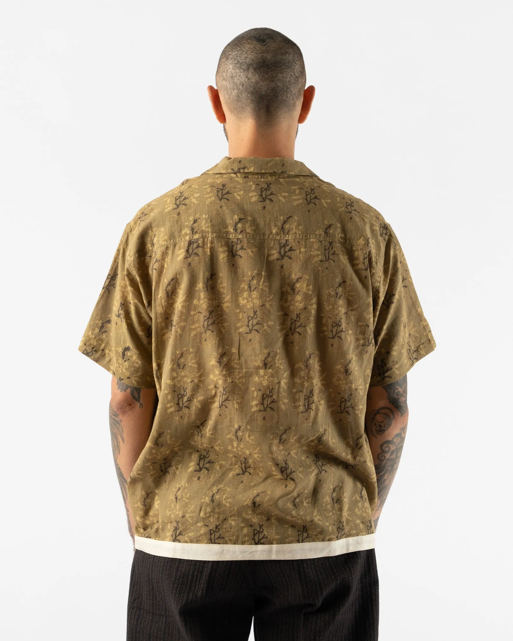 Kartik Research Camp Shirt in Beige/Ecru