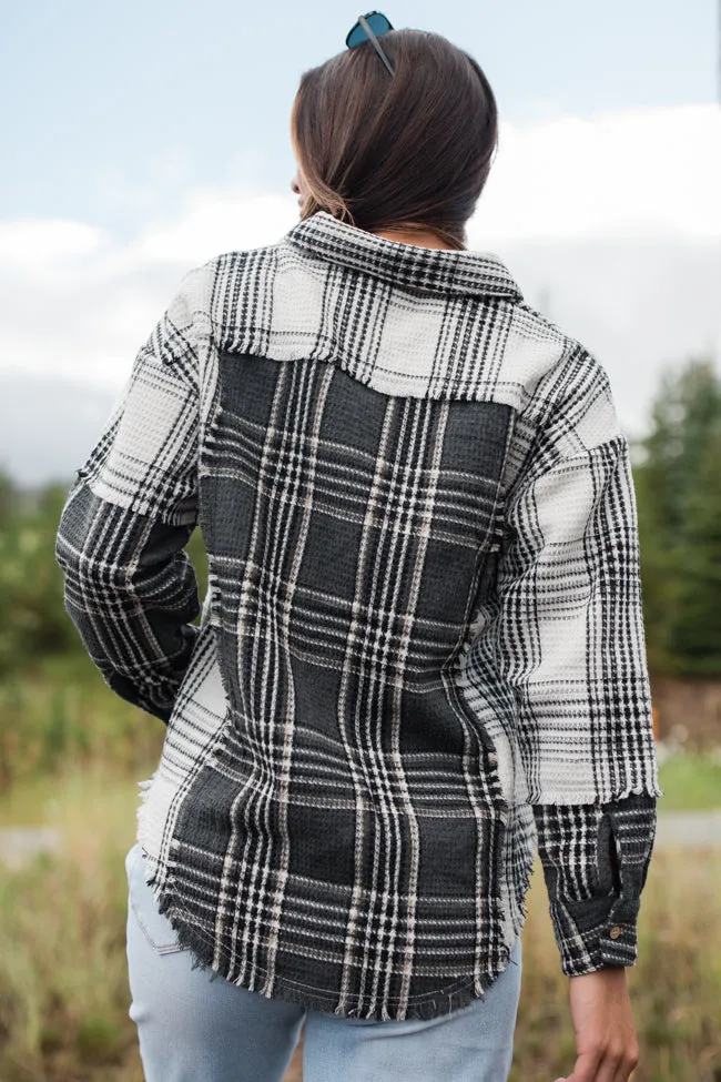 Keep Your Secrets Ivory Mixed Plaid Shacket FINAL SALE