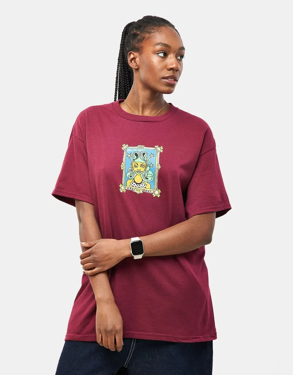 Krooked Fear T-Shirt - Maroon