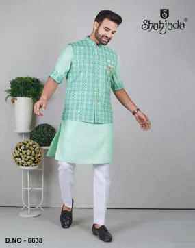 Kurta Jacket Set with Pants 6638