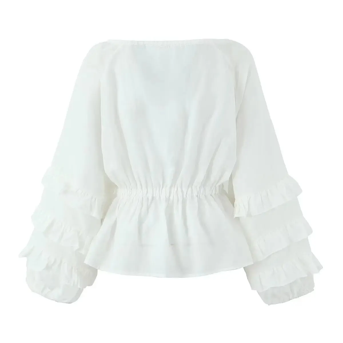 Layers Full Bandage Bow Loose Cardigan Blouse for Women