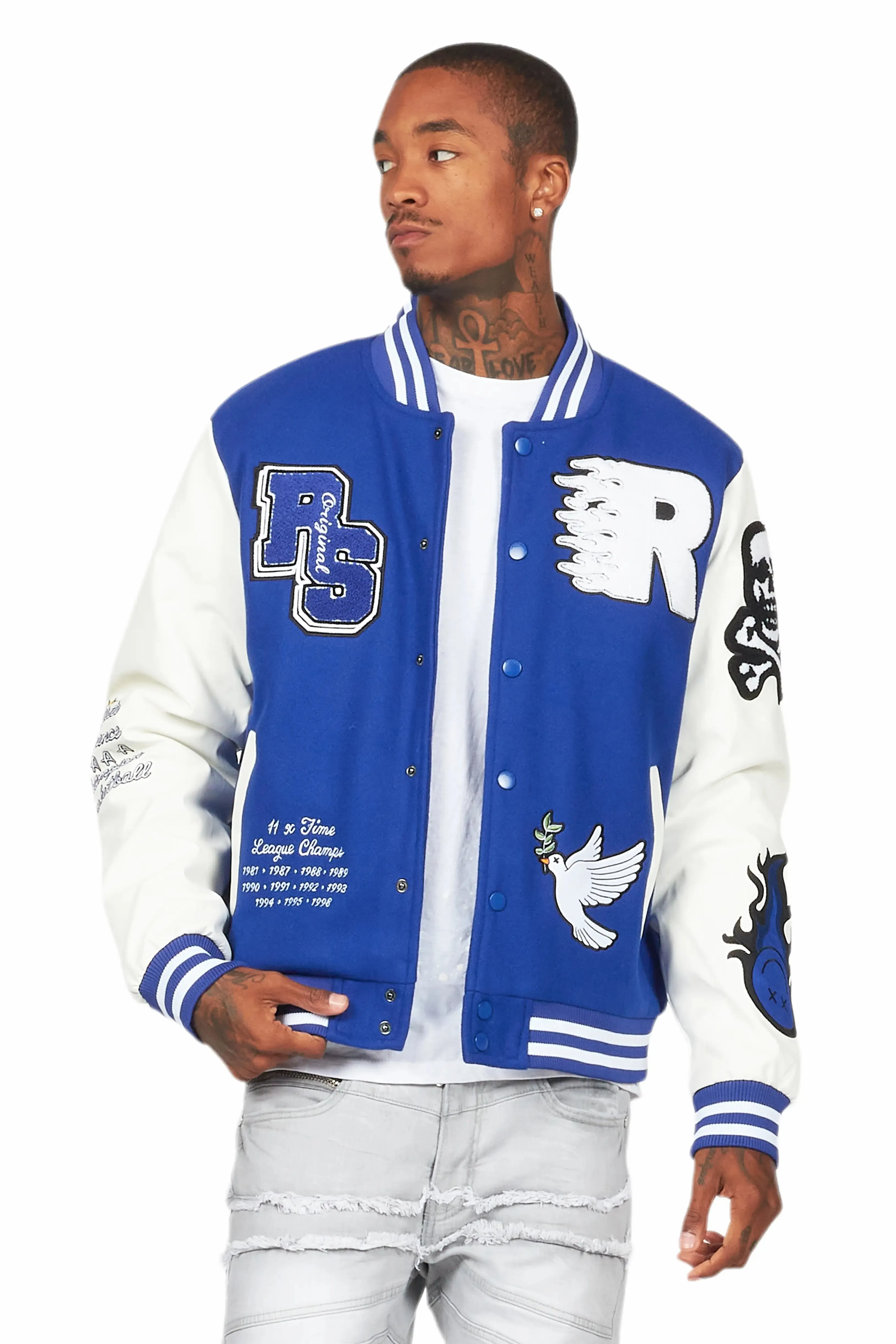 Leaner Royal Blue Bomber Jacket