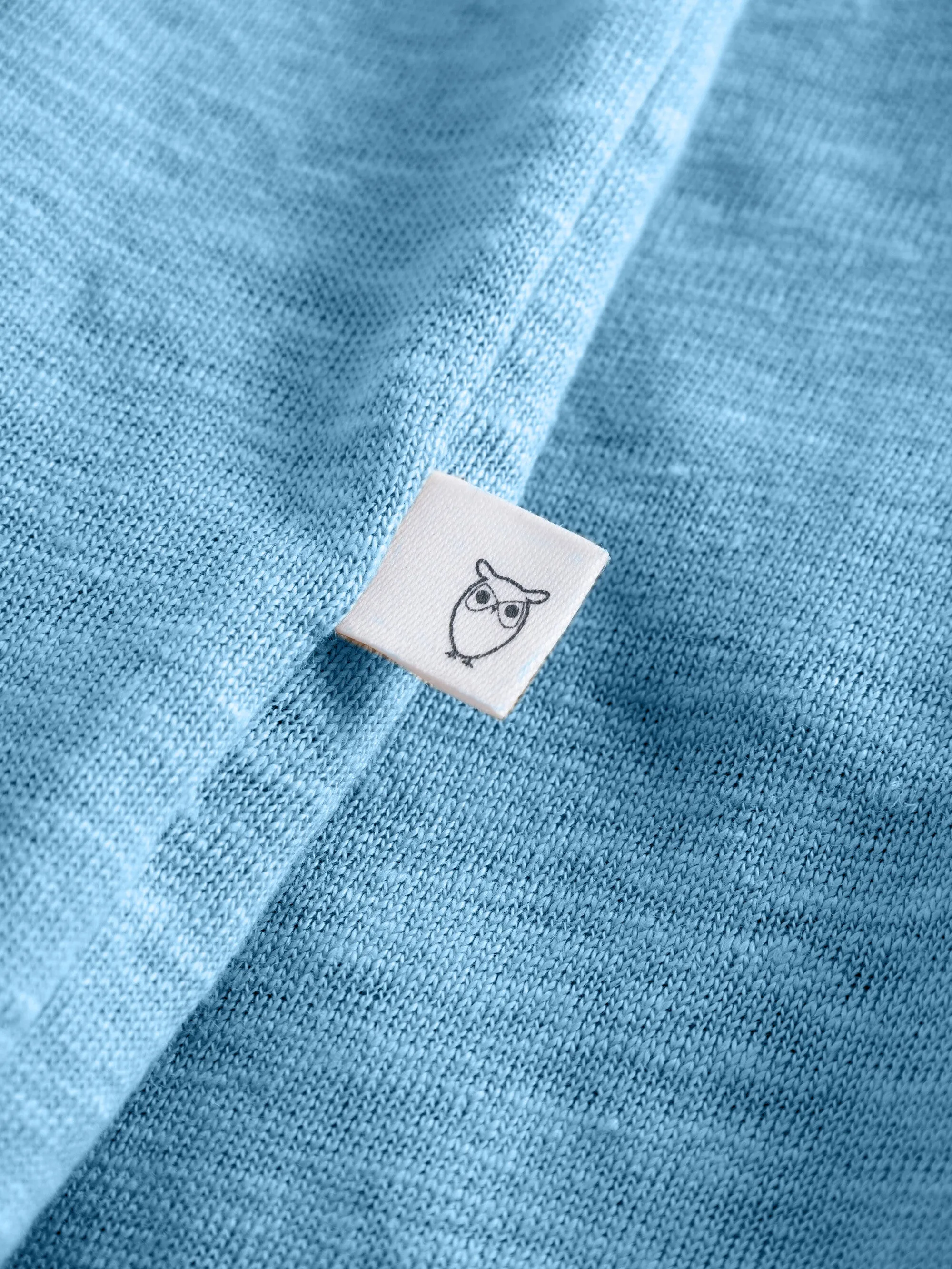 Linen polo - Airy Blue