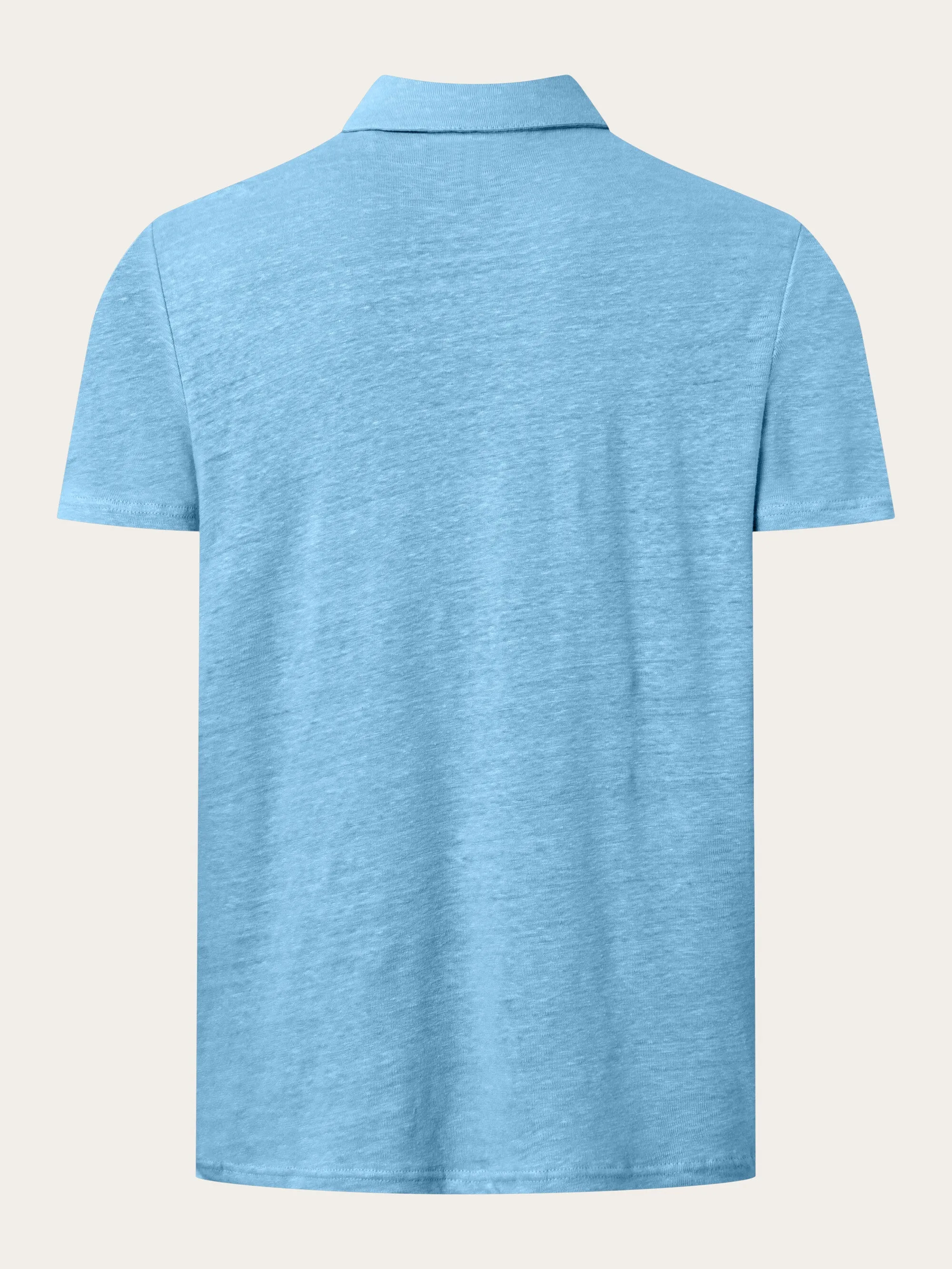 Linen polo - Airy Blue