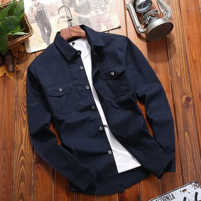 LMS Casual Slim Denim Shirt