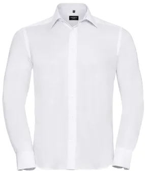 Long sleeve tailored ultimate non-iron shirt | White