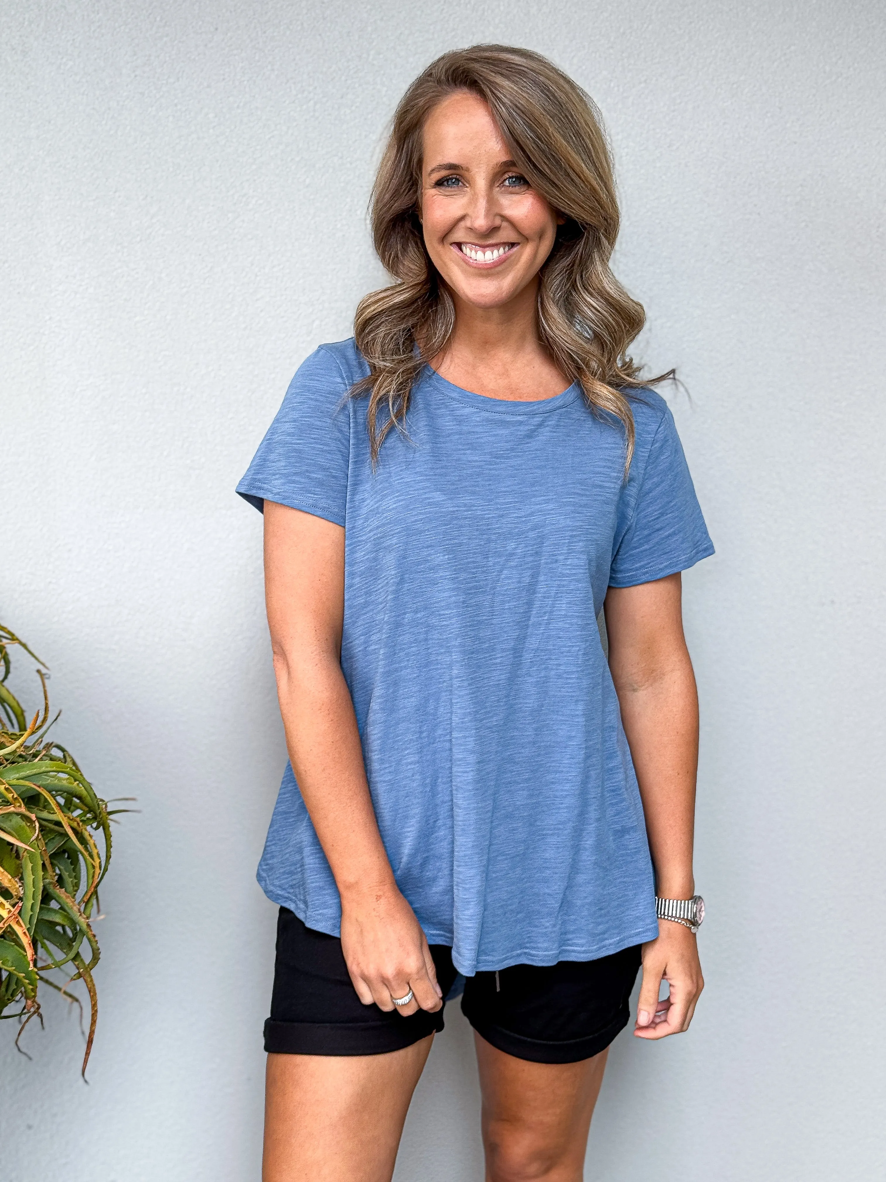 Maggie Tee - Plain Indigo