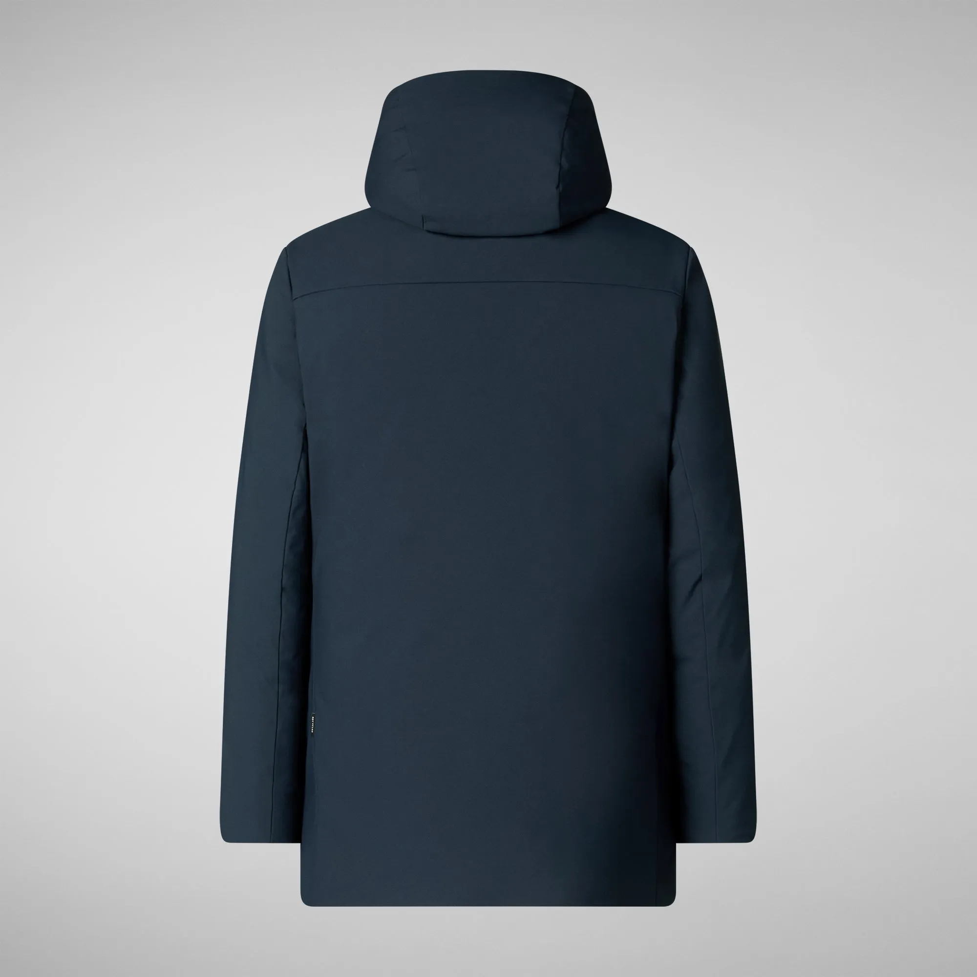 Man's hooded parka Elon in blue black