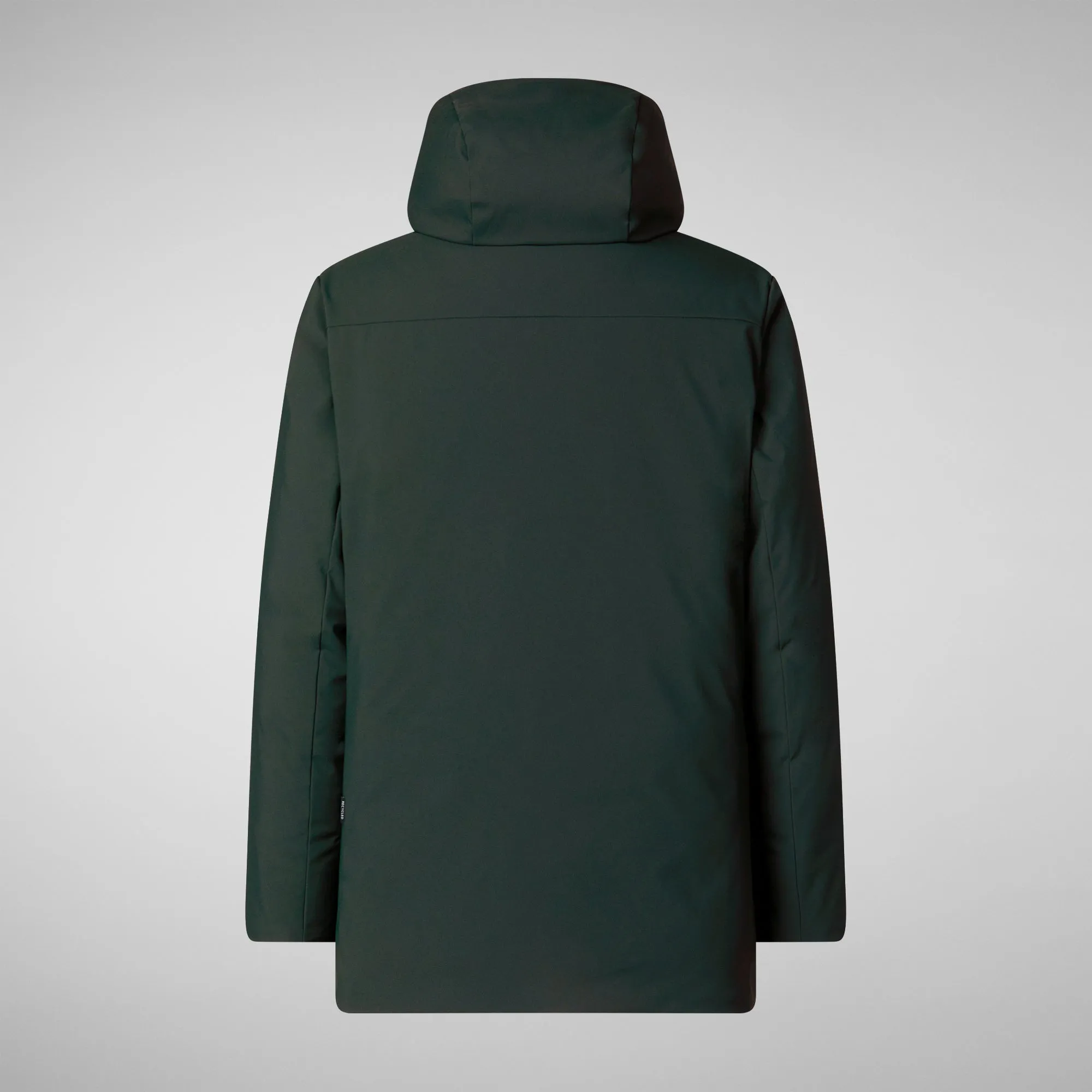 Man's hooded parka Elon in green black