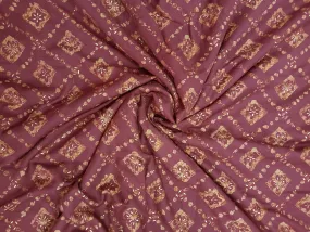 Maroon Geometric Print Muslin Fabric (Wholesale)