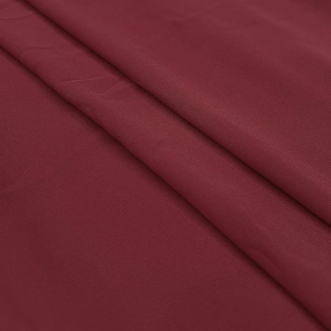 Maroon Plain Heavy Fox Georgette Fabric