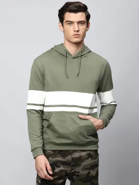 Mens Long-Sleeve Hoodie - Lightweight Casual Winterwear  (Light Olive)