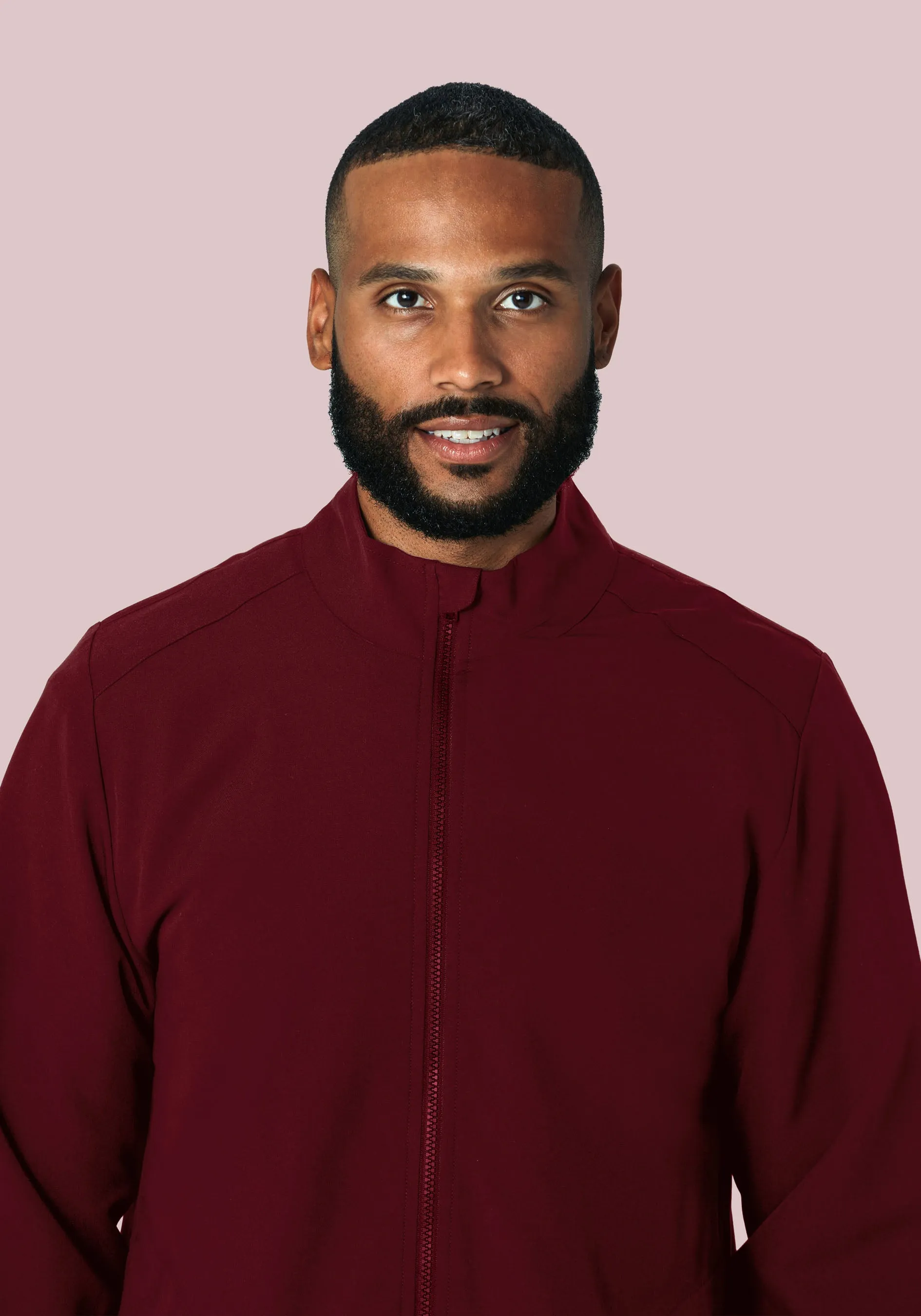 Men's Modern Scrub Jacket Wine