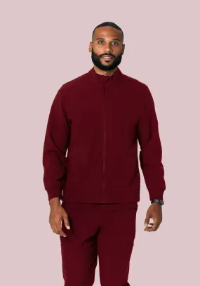 Men's Modern Scrub Jacket Wine