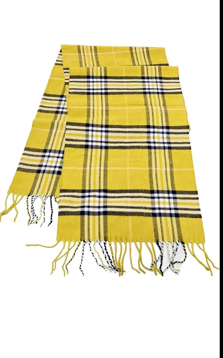 Men's new style gold fashion plaid scarf