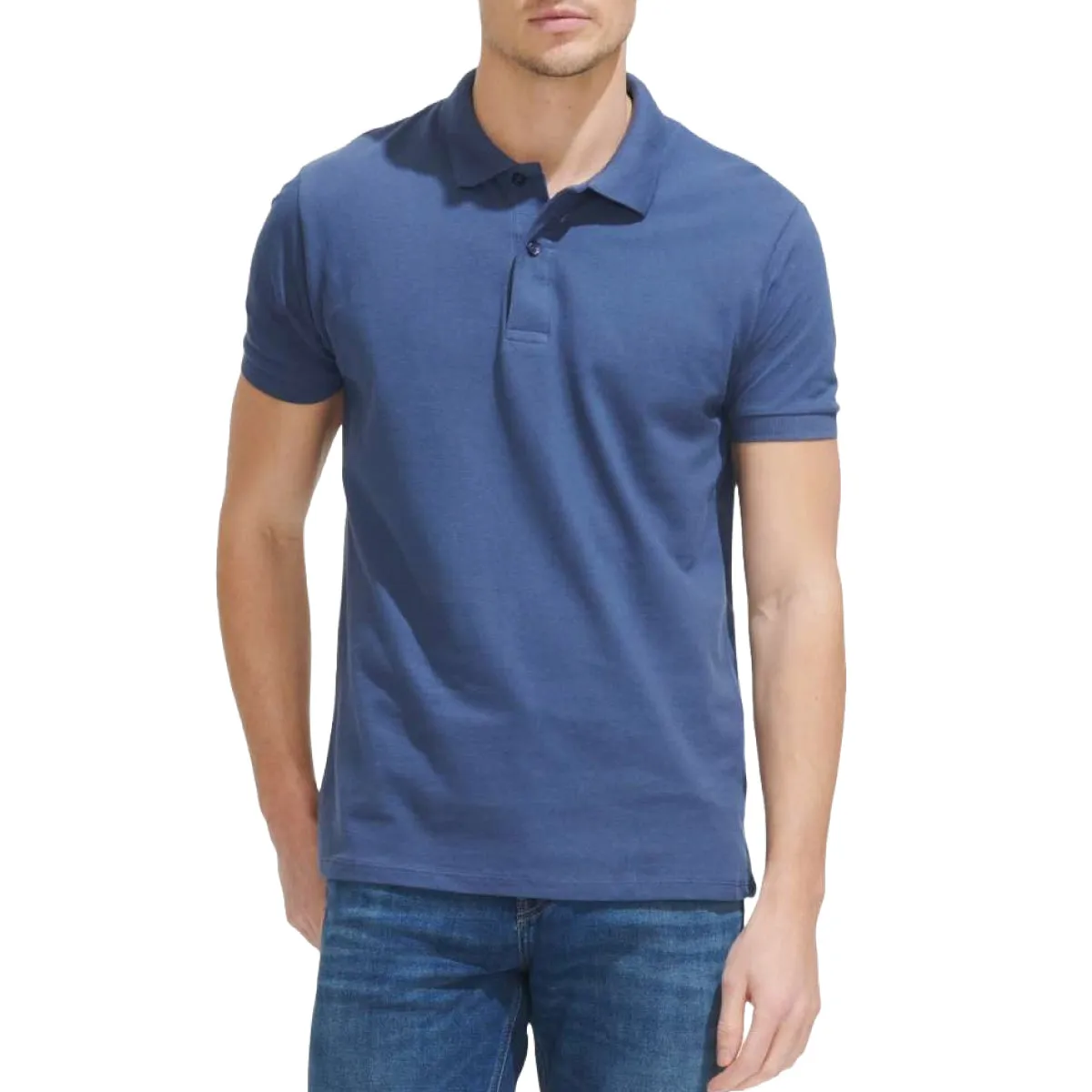 Mens Short Sleeve Regular & Relaxed Fit Pique Polo Cotton T-Shirt