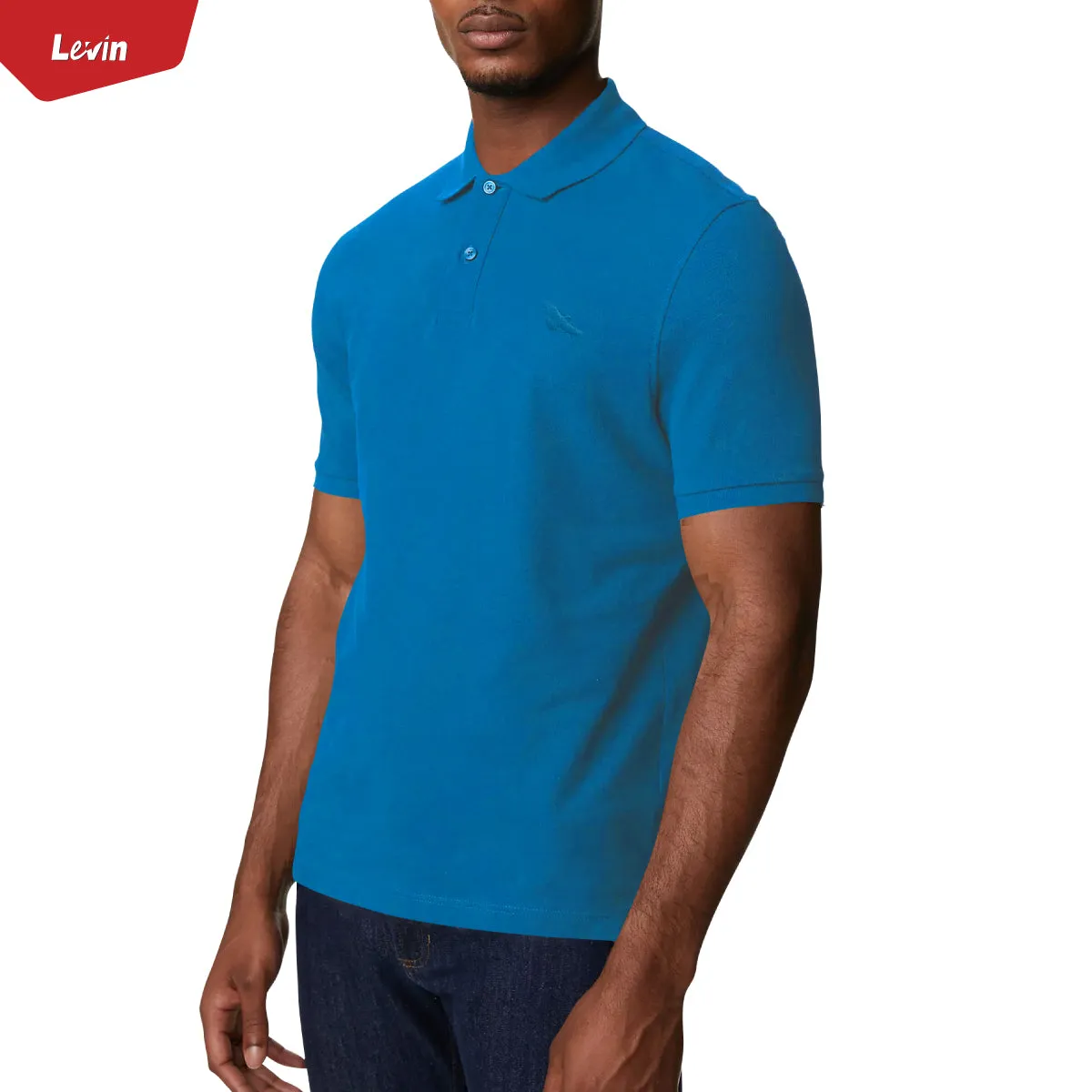 Mens Short Sleeve Regular & Relaxed Fit Pique Polo Cotton T-Shirt